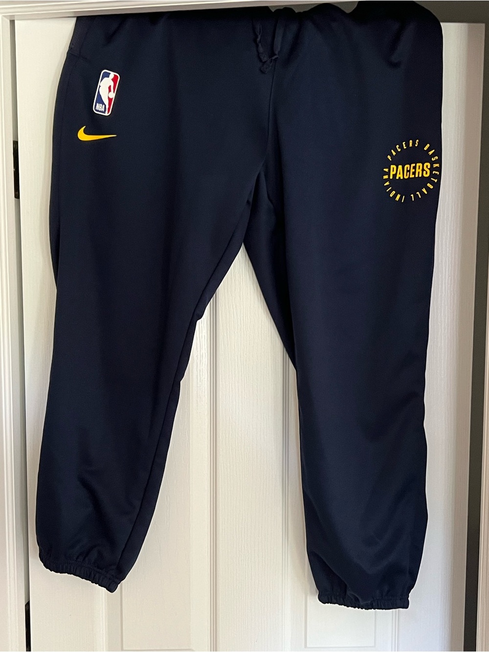 Nike Men’s  Indiana Pacers Navy Performance Sweatpants. Authentic NBA apparel.